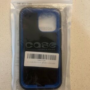 Blue and Black Mobile Case